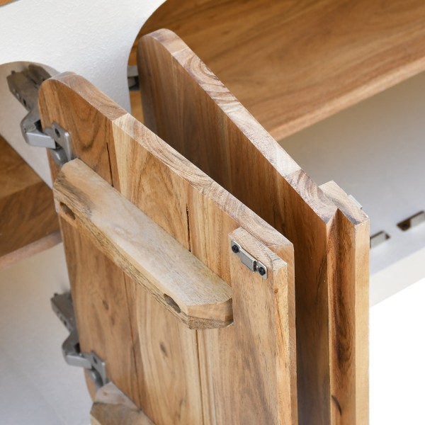 Dressoir voor de eetkamer in betonlook en massief acaciahout - Mineralis