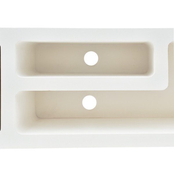 TV-meubel in betonlook en massief acaciahout 180 cm - Mineralis
