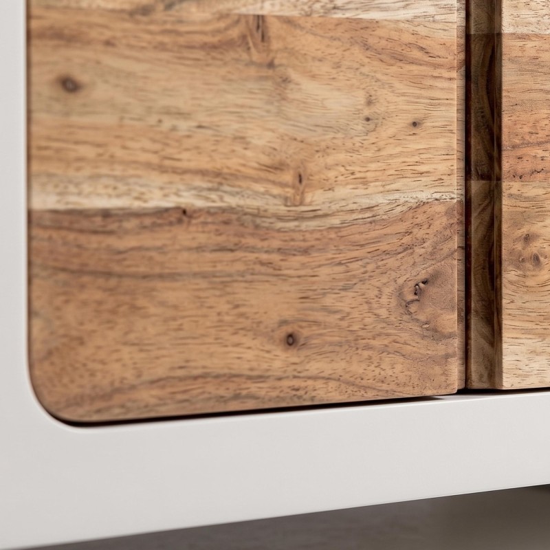 Dressoir voor de eetkamer in betonlook en massief acaciahout - Mineralis