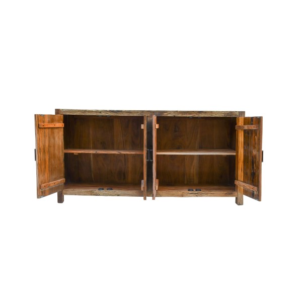 Dressoir in massief, ruw oud hout - Antique