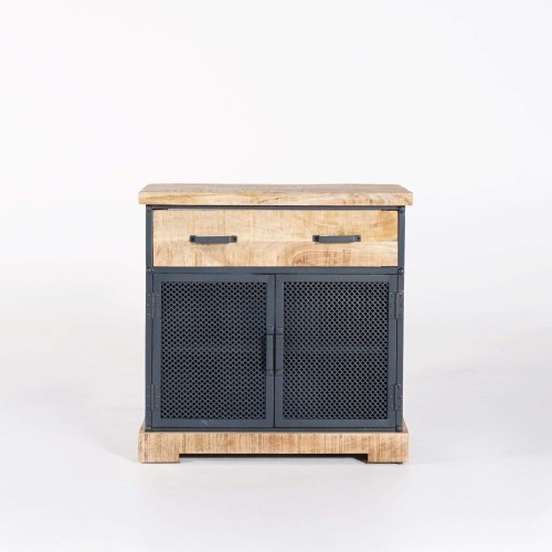 Wastafelmeubel in hout en metaal 80 cm - Cambridge