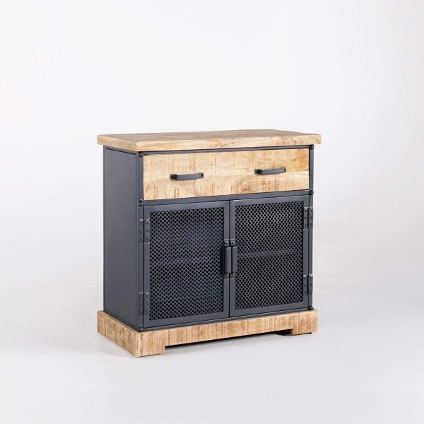 Wastafelmeubel in hout en metaal 80 cm - Cambridge