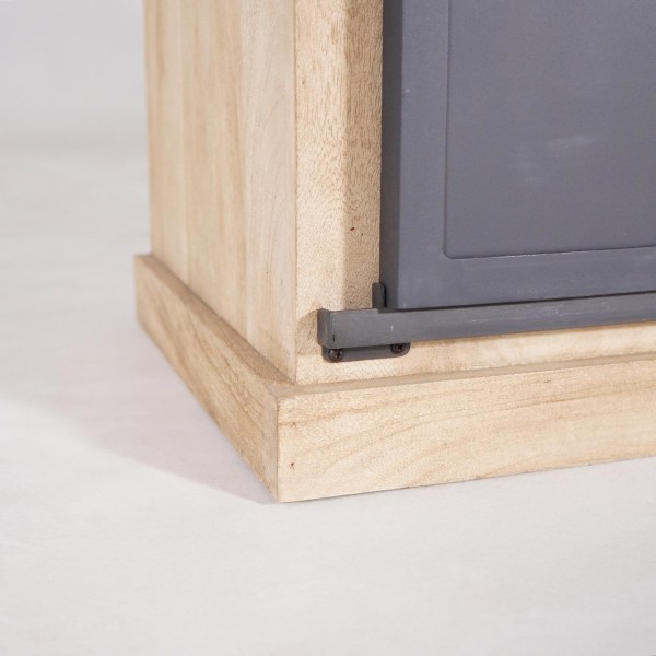 Buffetkast in massief hout in industriële stijl 140 cm - Detroit