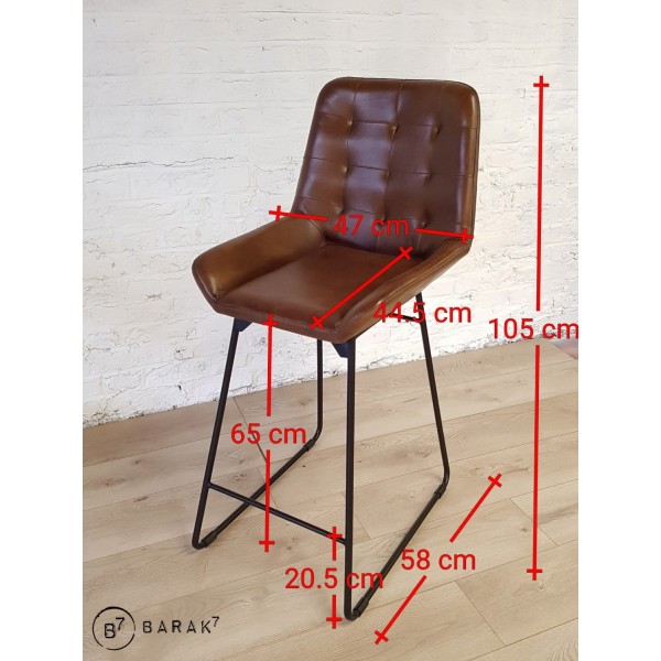 Chaise de bar cuir Jules Verne
