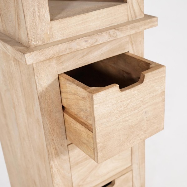 Boekenkast / rek in natuurlijk massief hout - Detroit