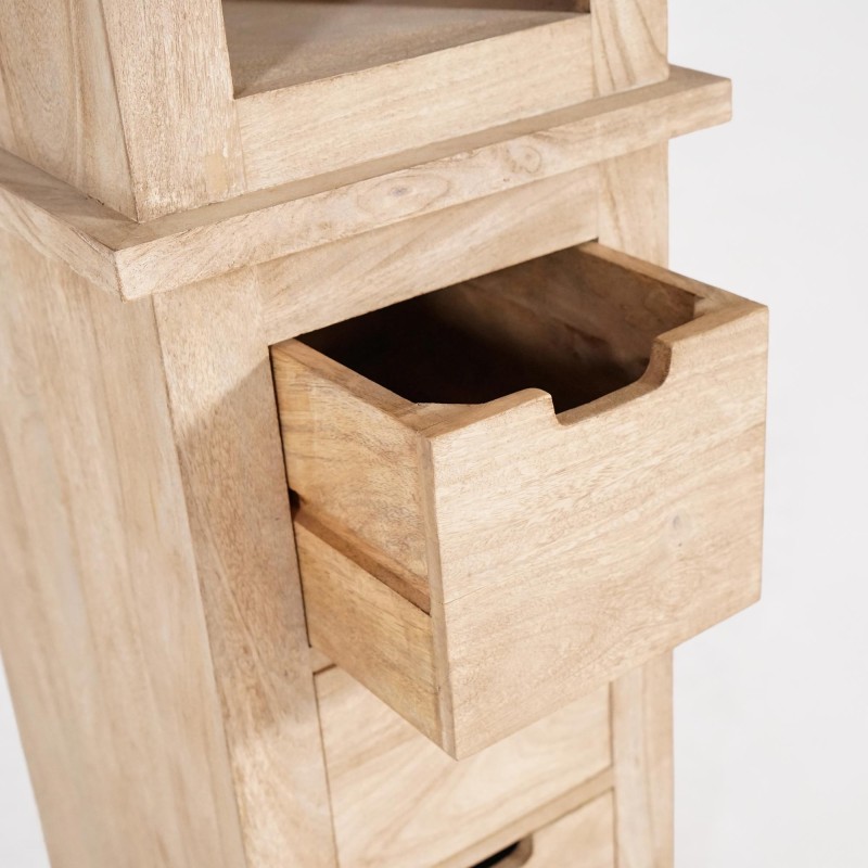 Boekenkast / rek in natuurlijk massief hout - Detroit