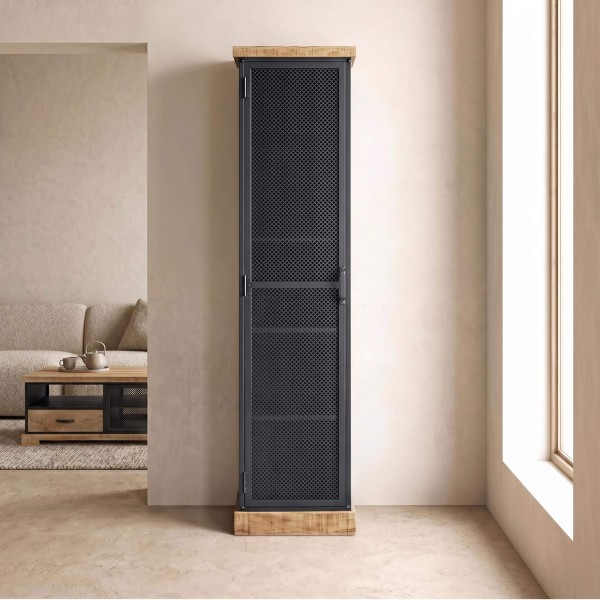 Industriële kast in hout en metaal - Cambridge
