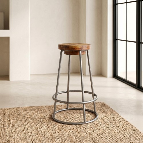 Scandinavische kruk hout en metaal - Scandus