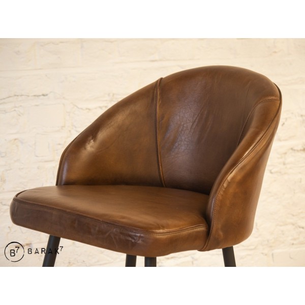 Chaise de bar en cuir Ritz
