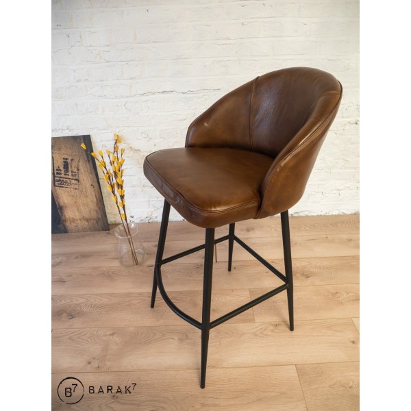 Chaise de bar en cuir Ritz