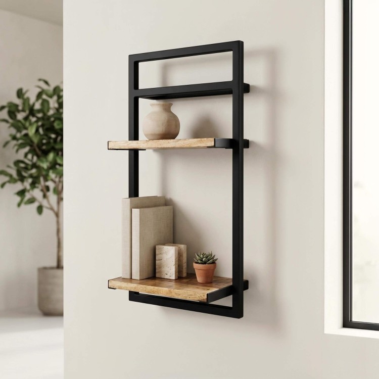 Houten en metalen rek 30 x 60 - Selfsh