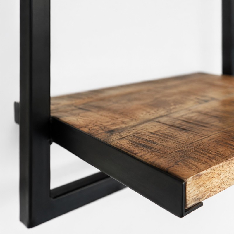 Houten en metalen rek 30 x 95 - Selfsh