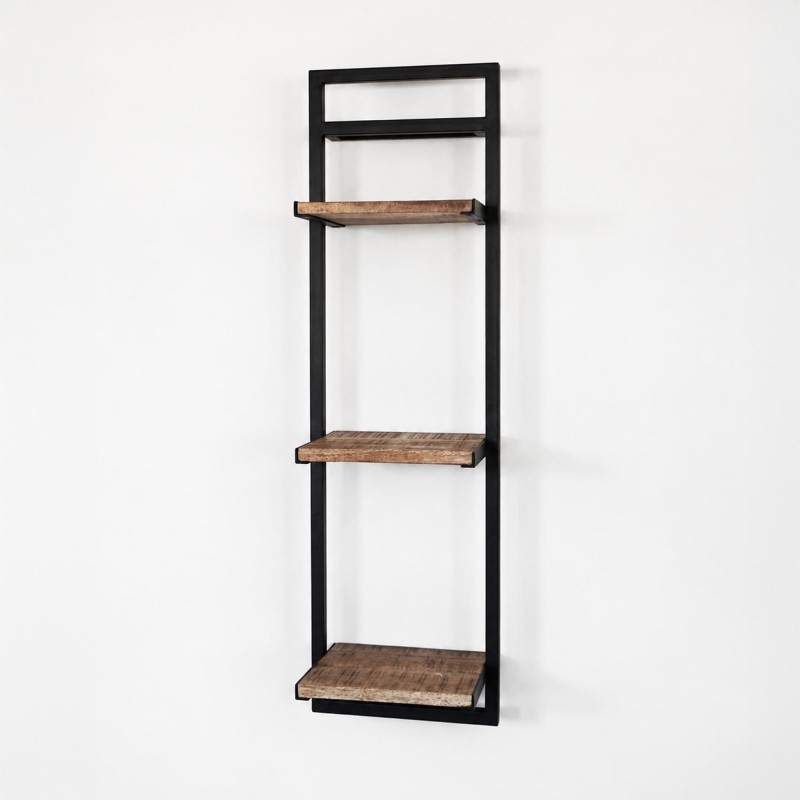 Houten en metalen rek 30 x 95 - Selfsh