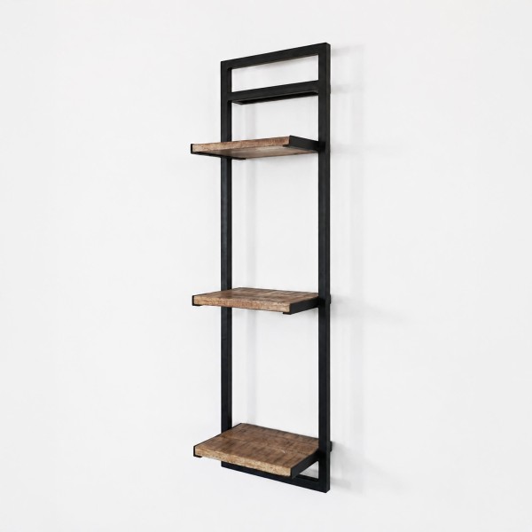 Houten en metalen rek 30 x 95 - Selfsh