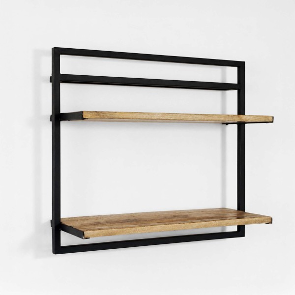 Houten en metalen rek 70 x 60 - Selfsh
