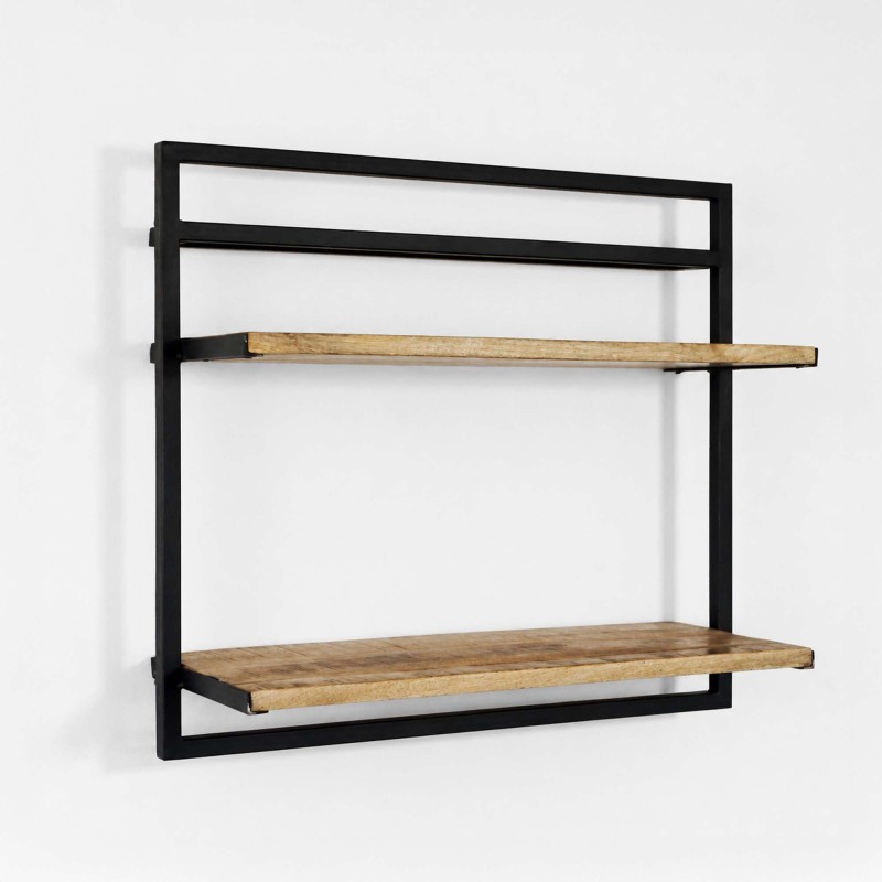 Houten en metalen rek 70 x 60 - Selfsh