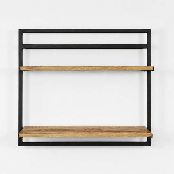 Houten en metalen rek 70 x 60 - Selfsh