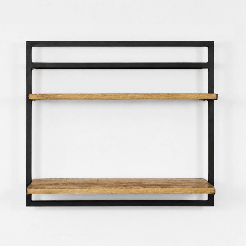 Houten en metalen rek 70 x 60 - Selfsh