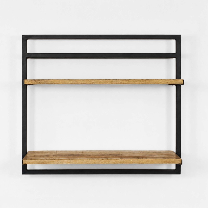 Houten en metalen rek 70 x 60 - Selfsh