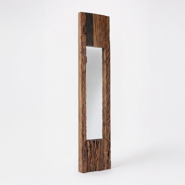 Rechthoekige spiegel van ruw hout 25 x 150 cm - Tree