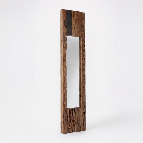 Rechthoekige spiegel van ruw hout 25 x 150 cm - Tree
