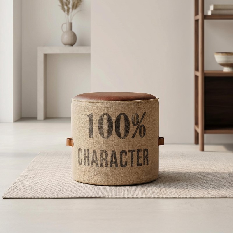 Industriële poef "100% character"