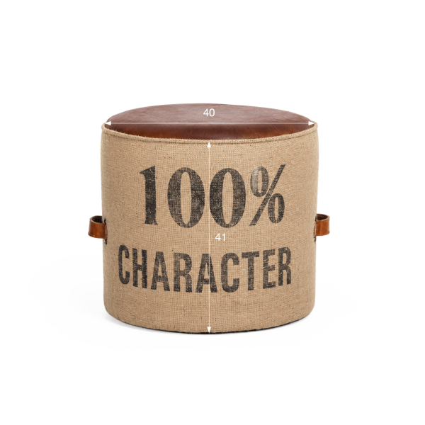 Industriële poef "100% character"