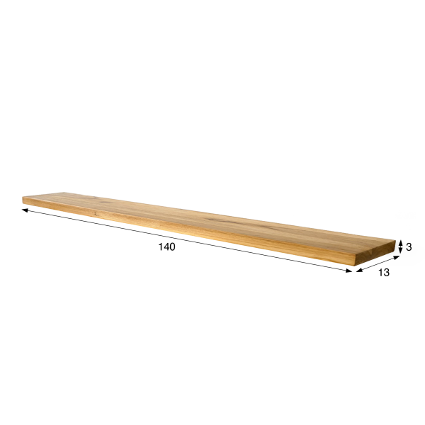 Teakhouten plank van 140 cm