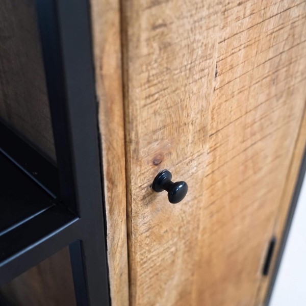 Metalen en houten boekenkast - Diane