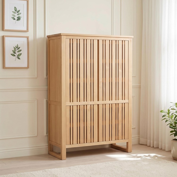 Hoge dressoir in massief hout  - Satya