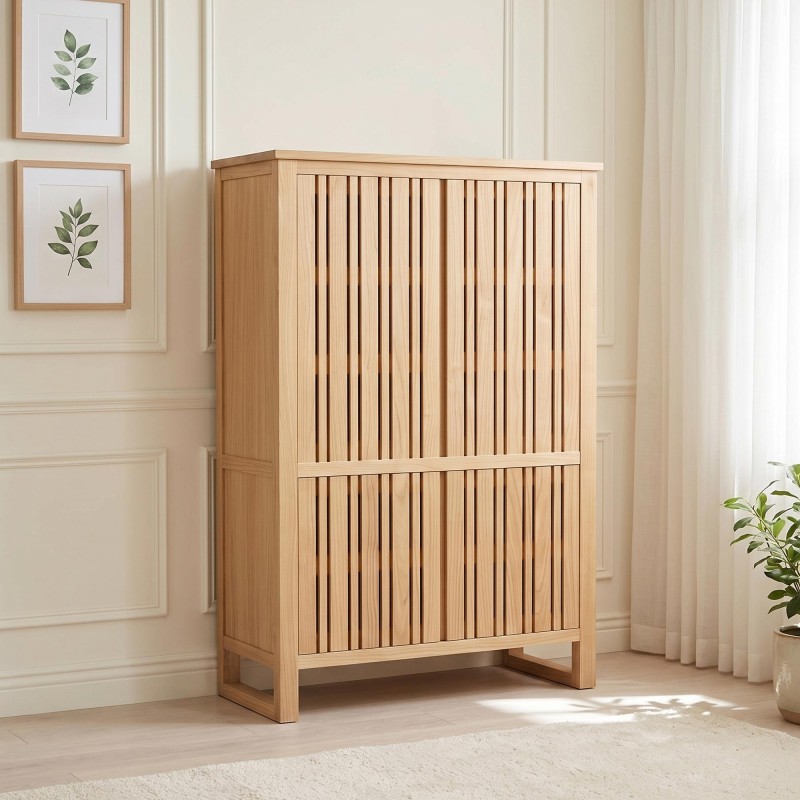Hoge dressoir in massief hout  - Satya