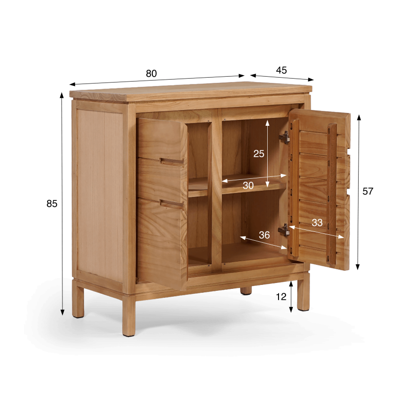 Massief houten dressoir, 80 cm - Ashwini