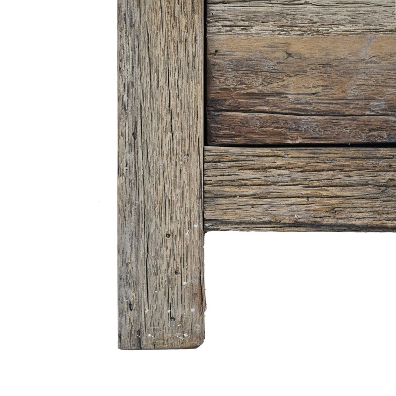Ladekast in donker, ruw oud hout - Antique