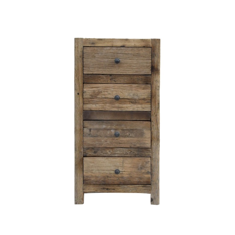 Ladekast in donker, ruw oud hout - Antique