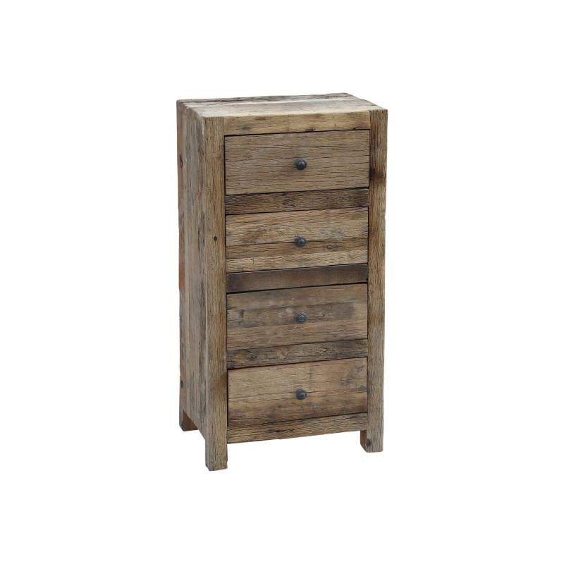 Ladekast in donker, ruw oud hout - Antique