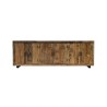 Dressoir in donker, ruw oud hout 220 cm - Antique