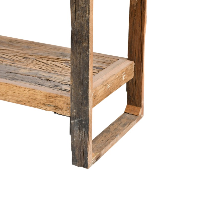 Console in massief, ruw oud hout - Antique