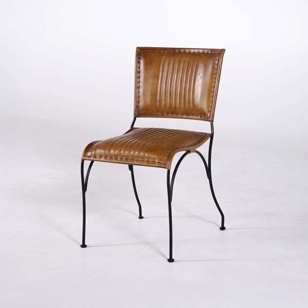 Vintage stoel in bruin leder – Cosy