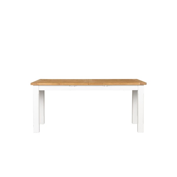 Uitschuifbare witte eettafel in massief grenenhout - Mayfield