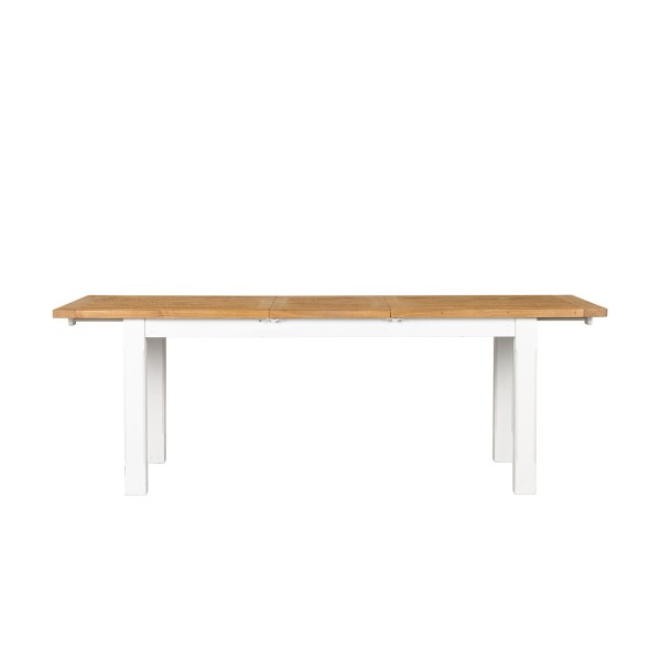 Uitschuifbare witte eettafel in massief grenenhout - Mayfield