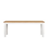 Eettafel in wit en houtkleurig massief grenenhout - Mayfield