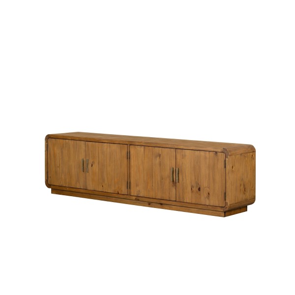 Tv-meubel in natuurlijk massief grenenhout 200 cm - Valdora