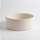 Ronde badkamerwaskom in wit terrazzo 40 x 40 cm - Nuku