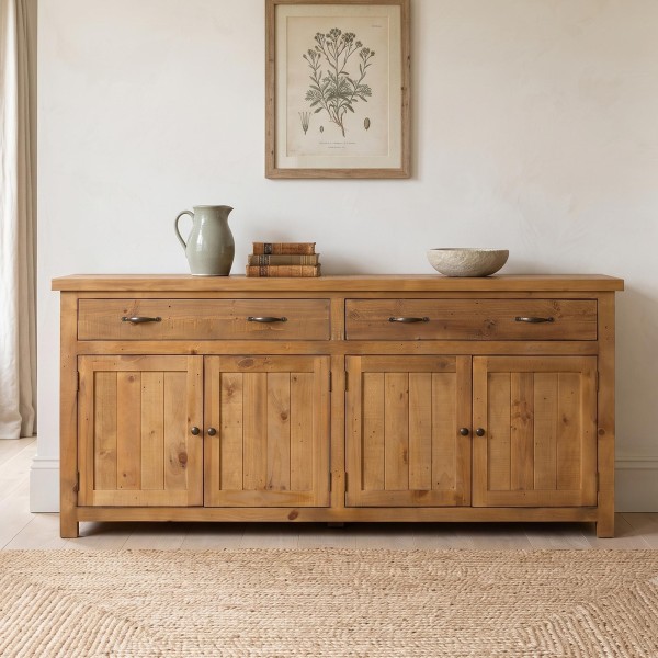 Dressoir in natuurlijk massief grenenhout 200 cm - Richwood