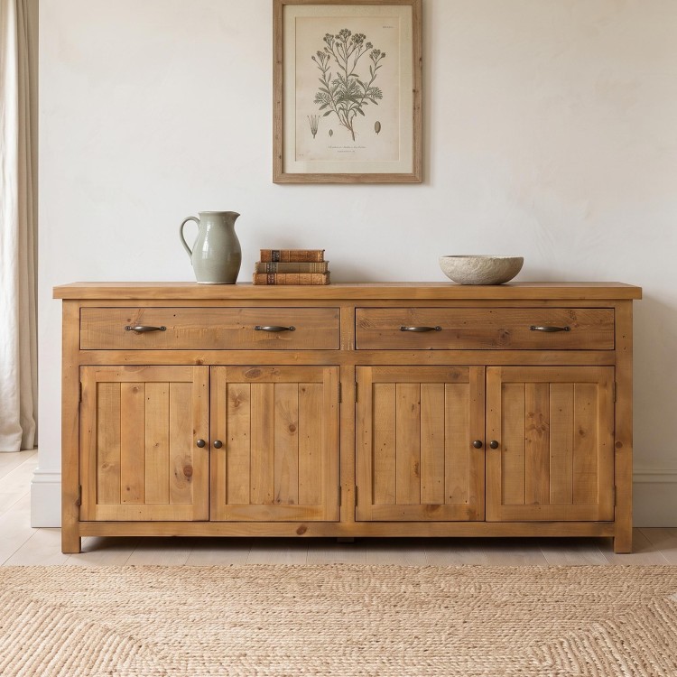 Dressoir in natuurlijk massief grenenhout 200 cm - Richwood