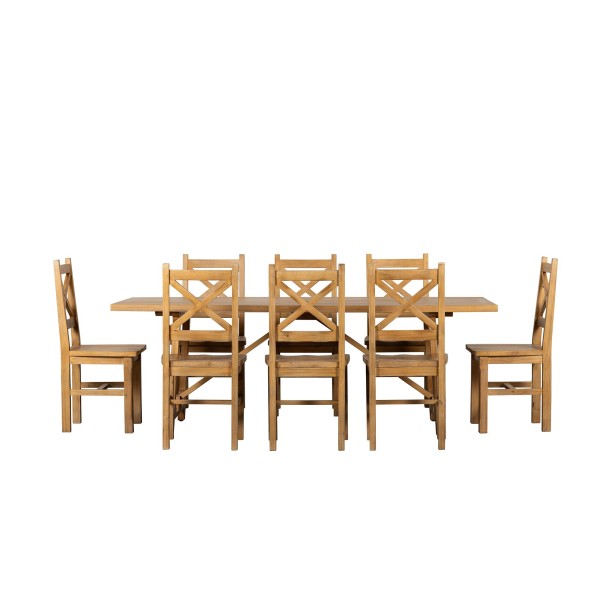 Eettafel in natuurlijk massief grenenhout - Ashford