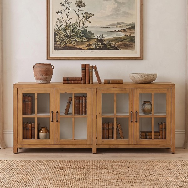 Dressoir in natuurlijk massief grenenhout 210 cm - Ashford