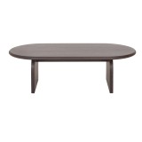 Moderne ovale salontafel van massief hout 140 cm - Enoa