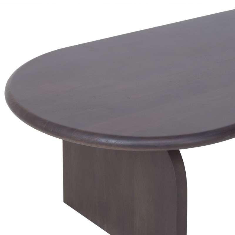 Moderne ovale salontafel van massief hout 140 cm - Enoa