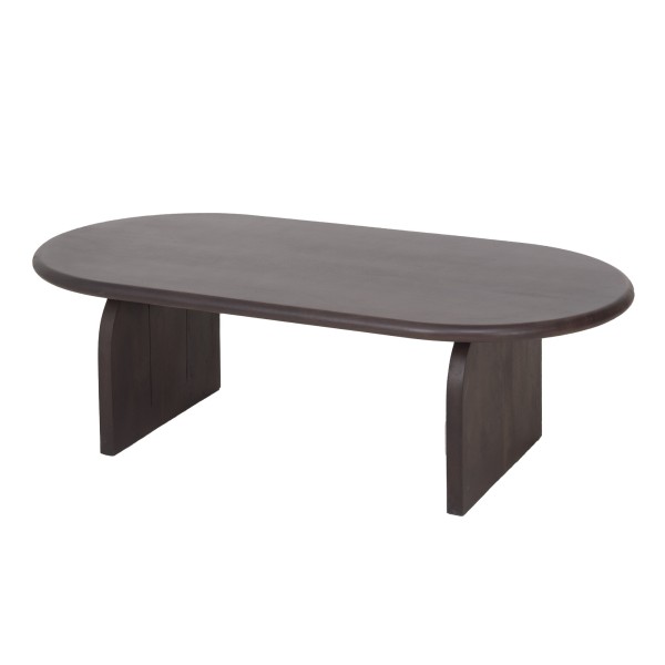 Moderne ovale salontafel van massief hout 140 cm - Enoa